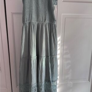 Elegant Sky Blue Maxi Dress